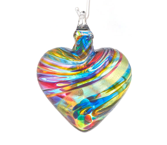 Chameleon Heart Ornament by Glass Eye Studio